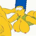  ass erect_nipples erect_penis fellatio hanging_breasts huge_breasts huge_penis marge_simpson the_simpsons whoa_look_at_those_magumbos yellow_skin 