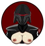  1_girl 1girl artist_request breasts clothed exposed_breasts female female_human female_only helmet human nude solo star_wars star_wars_jedi:_fallen_order trilla_suduri 