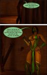  1boy 1boy1girl 1girl 3d after_sex bed bedroom clothed clothing comic comic_panel curvaceous curves curvy curvy_figure dark-skinned_female dark_skin deadbolt dialog dialogue ebony edenian ending english english_text hips human jade_(mortal_kombat) male male/female mortal_kombat mortal_kombat_(2011) original_character panel panels speech_bubble text unseen_character unseen_male unseen_male_face voluptuous wide_hips 
