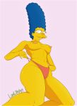  ass breasts erect_nipples kneel marge_simpson panties the_simpsons thighs 