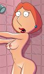  ass badbrains breasts family_guy lois_griffin nipples nude shower tan_line 