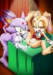  bbmbbf blaze_the_cat breast_out_of_clothes breasts cream_the_rabbit cum feet mobius_unleashed one_breast_out palcomix sega soles sonic_(series) sonic_the_hedgehog_(series) squatting 