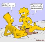  after_sex bart_simpson brother_and_sister creampie cum edit incest lisa_simpson lisalover pantyhose pointy_nipples possible_impregnation pussy_hair riding the_simpsons wet_pussy 