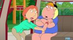  angry_face big_penis chris_griffin cock_worship family_guy foxdarkedits handjob incest lois_griffin 