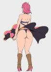  1girl ass blush embarrassed jojo&#039;s_bizarre_adventure panties pink_hair short_hair skirt trish_una underwear upskirt 