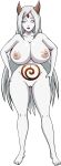  ale-mangekyo ale-mangekyo_(artist) areolae ass big_ass big_breasts breasts commission female kaguya_ootsutsuki naruto nipples nude purple_eyes pussy solo tattoo white_hair white_skin 