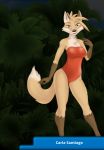  1girl anthro carla_santiago female_only fluffy_tail fox furry furry_beach_club furrybeachclub_(artist) happy red_fox solo_female tail vixen 