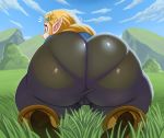  1girl all_fours ass ass_shot big_ass black_legwear blonde blonde_hair boots bottom_heavy breath_of_the_wild bubble_ass bubble_butt cameltoe chubby clothed clothed_female clothing color dat_ass day eyebrows female female_only grass hairclip hi_res high_resolution highres huge_ass hylian hyper_ass large_ass light-skinned_female light_skin long_hair nintendo oblivious outdoors outside overweight overweight_female pale-skinned_female pale_skin pants pantylines plump_ass pointy_ears princess_zelda pussy rear_view sexy sexy_ass shiny shiny_clothes skin_tight skindentation sky smelly_ass smelly_pussy solo sssonic2 the_legend_of_zelda the_legend_of_zelda:_breath_of_the_wild thick thick_thighs thighs tight_clothing tights wide_eyed wide_hips zelda_(breath_of_the_wild) 