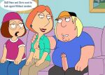  breasts chris_griffin erect_penis family_guy horny imminent_incest imminent_sex lois_griffin meg_griffin no_bra open_shirt penis uso_(artist) 
