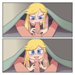  1boy 1girl blonde_hair blue_eyes fellatio h2so3 hspace marco_diaz oral penis pov star_butterfly star_vs_the_forces_of_evil 