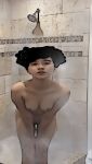  cute gorillaz looking_at_viewer noodle_(gorillaz) pose posing shower small_breasts steam 