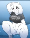  1girl anthro big_breasts bottomless breasts caprine clothed clothing furry goat mammal pkfirefawx pussy toriel undertale video_games 