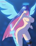  angel big_breasts devil-v long_hair multicolored_hair nude panty_&amp;_stocking_with_garterbelt stocking_(psg) stockings 