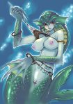  blush breasts final_fantasy final_fantasy_xi fishing hook lamia mermaid merrow monster_girl naga nipples open_mouth pussy 