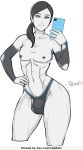 black_hair femboy fit fit_male girly mirror nintendo posing selfpic white_skin wii_fit_trainer