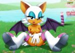  1girl bbmbbf female_only mobius_unleashed nude nude_female palcomix pussy pussy_juice rouge_the_bat sega sonic_(series) sonic_the_hedgehog_(series) 
