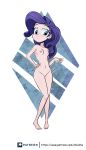  1girl blue_eyes breasts female female_only friendship_is_magic hairless_pussy humanized long_hair my_little_pony nude ohiekhe purple_hair pussy rarity rarity_(mlp) solo standing 