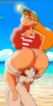  breast_press carrying disney hand_on_butt helen_parr inner_workings inner_workings_sunglasses_vendor kate_(inner_workings) massive_ass nude pixar pyramid_(artist) sitting_on_person smothering_ass training yuri 