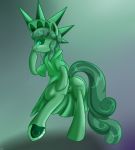  1girl anus ass clothes_lift female female_only friendship_is_magic my_little_pony no_panties novaspark partially_clothed ponification pony pussy solo standing statue statue_of_liberty tail 