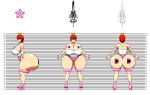  ale-mangekyo ale-mangekyo_(artist) ass big_ass big_breasts breasts cleavage commission dat_ass female kairi keyblade kingdom_hearts solo weapon x-blade 