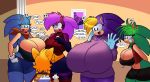 5girls cleavage comic family genderswap huge_breasts manic_the_hedgehog miles_&quot;tails&quot;_prower multiple_girls queen_aleena sega sonia_the_hedgehog sonic_the_hedgehog sonic_underground tails tails_the_fox yuri