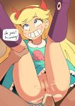 1boy 1girl anal anal_penetration anal_sex blonde_hair blue_eyes clothed comic cum cum_in_ass cum_inside dress dress_lift female legs_up long_hair male male/female no_panties penis_in_ass pussy rafael_diaz sex star_butterfly star_vs_the_forces_of_evil 