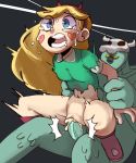  1boy 1girl blonde_hair blue_eyes interspecies pussy sex star_butterfly star_vs_the_forces_of_evil 