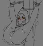  1girl blush embarrassed plague_doctor plaguemom_margaret pussy pussy_juice rope trapped vetis 