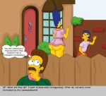 fat_ass marge_simpson milhouse_van_houten ned_flanders russian_text the_simpsons