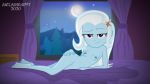  1girl bed bedroom breasts equestria_girls female female_only friendship_is_magic indoors long_hair looking_at_viewer lying my_little_pony nude on_bed solo trixie trixie_(mlp) window 