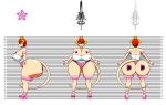  ale-mangekyo ale-mangekyo_(artist) ass big_ass big_breasts breasts cleavage commission dat_ass demon demon_horns demon_tail female horns kairi keyblade kingdom_hearts solo tail weapon x-blade 