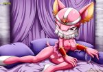  anthro archie_comics bat bbmbbf big_breasts big_ears breasts bride_of_rich_nights completely_nude half-closed_eyes looking_at_viewer lowres lying_on_bed mobius_unleashed mostly_nude nude palcomix pussy sega semi_nude sonic_(series) sonic_the_hedgehog_(series) tail 
