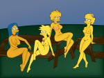  big_breasts edit family female_only inverted_nipples large_areolae lisa_simpson lisalover maggie_simpson marge_simpson miss_futurama_(artist) mother_&amp;_daughter multiple_girls nude pointy_nipples the_simpsons zia_simpson 