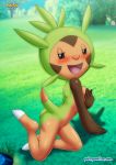  1girl anthro bbmbbf blush breasts butt chespin female looking_at_viewer nintendo nude palcomix pokemon pokepornlive 