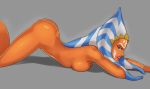  1girl ahsoka_tano alien alien_girl angry ass ass_up blue_eyes completely_nude completely_nude_female female female_alien female_only looking_at_viewer nude orange_skin solo_female star_wars star_wars:_the_clone_wars sunsetriders7 togruta 