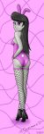  1_girl 1girl ass bunny_ears bunny_girl bunny_tail bunnysuit equestria_girls female female_only fishnet_stockings fishnets friendship_is_magic legs leotard long_hair mostly_nude my_little_pony octavia octavia_(mlp) octavia_melody solo standing stockings 