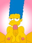  breasts erection gif holding_breasts marge_simpson nipples nude paizuri smile the_simpsons 