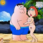 breasts erect_nipples family_guy lois_griffin normal9648 nude peter_griffin pubic_hair pussy tan_line thighs tongue_out