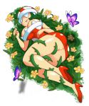  1girl butterfly cleavage female female_only flowers grass green_hair high_heels huge_ass huge_breasts humanized loop minus8 nintendo piranha_plant plant sleeping solo solo_female super_mario_bros. tagme webm 