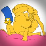  anal anal_penetration anal_sex bart_simpson blue_hair edit huge_ass huge_breasts huge_penis incest marge_simpson mature milf mother_and_son shiin the_simpsons white_background yellow_hair yellow_skin 