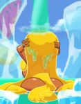  1girl 60fps animated bathing between_ass big_ass big_breasts black_eyes blonde_hair bouncing_ass bouncing_breasts cute dark-skinned_female dark_skin edith_up_(rayman) female female_only hand_on_ass hand_on_head hand_on_hip huge_ass huge_breasts long_hair loop minus8 nymph_(rayman) rayman_(series) rayman_origins shower sideboob solo solo_female tagme ubisoft washing water webm yellow_hair 