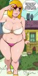  big_breasts blonde_hair cartoon_network clarence edit huge_breasts mary_wendell milf text 