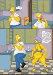 big_belly big_breasts chubby homer_simpson selma_bouvier the_simpsons