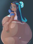 1girl areola areola_slip ass bbw big_ass big_breasts blue_hair breasts bubble_ass bubble_butt dark_skin erect_nipples fladdykin game_freak huge_ass huge_breasts long_hair looking_back nessa_(pokemon) nintendo nipples pokemon pokemon_ss seductive seductive_eyes seductive_look seductive_smile sexy sexy_ass sexy_body sexy_breasts sexy_pose smelly_ass thick_ass thick_thighs thighs wide_hips