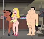  american_dad anal_fisting bondage breasts fisting francine_smith gloves linda_memari nipples nude shaved_pussy stan_smith thighs yuri 