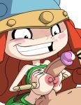 animated barbara_(rayman) big_breasts breasts dboy dboy_(artist) gif loop male/female motion_blur paizuri paizuri_lead_by_female rayman rayman_(series) rayman_legends red_hair sexy sexy_body sexy_breasts smile solo_focus ubisoft