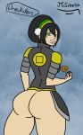  1girl 1girl angry avatar:_the_last_airbender big_ass big_breasts female_only mssketch nude solo_female toph_bei_fong 