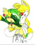  anthro clothed_sex cosmo_the_seedrian erosmilestailsprower looking_pleasured miles_&quot;tails&quot;_prower 