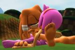  amy_rose barefeet belly_button breast_licking breasts cumming_together echidna erinaceinae_humanoid furry green_eyes hedgehog kissing lesbian_sex medium_breasts moaning mobian_(species) nipple_sucking orange_fur outside_sex pink_fur red_dress scissoring sega short_hair sonic_the_hedgehog_(series) tikal_the_echidna tribadism tribbing video_game_character video_game_franchise webm white_gloves yuri 