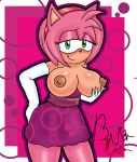  amy amy_rose amyrose breasts breasts exposed_boobs fanart gloves nsfw sega soni_boom sonic sonic_the_hedgehog_(series) 